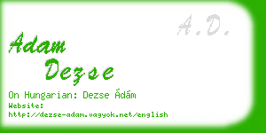 adam dezse business card